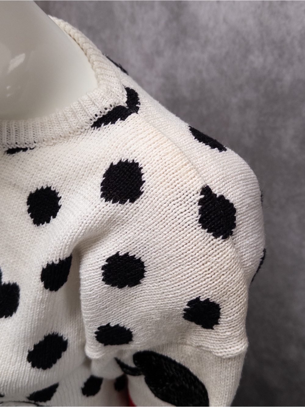 Vintage Bonnie Boerer Magician Illusionist Sequin Embellished Polka Dot Sweater - Picture 8 of 12